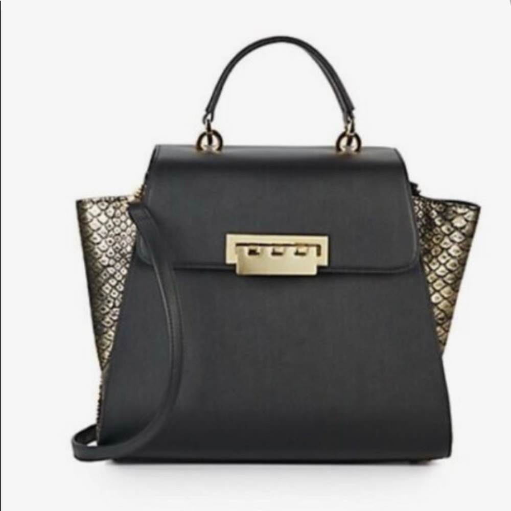 ZAC Posen Eartha Metallic Embossed Leather Satchel